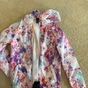 Aeropostale Floral Jacket & Matching Leggings in Purple and Pink